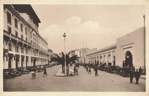 Sepia postcard casablanca - postcard, le