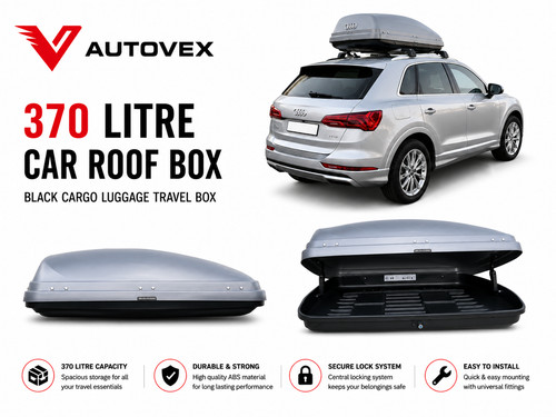 Grey 370 litre car - roof, top